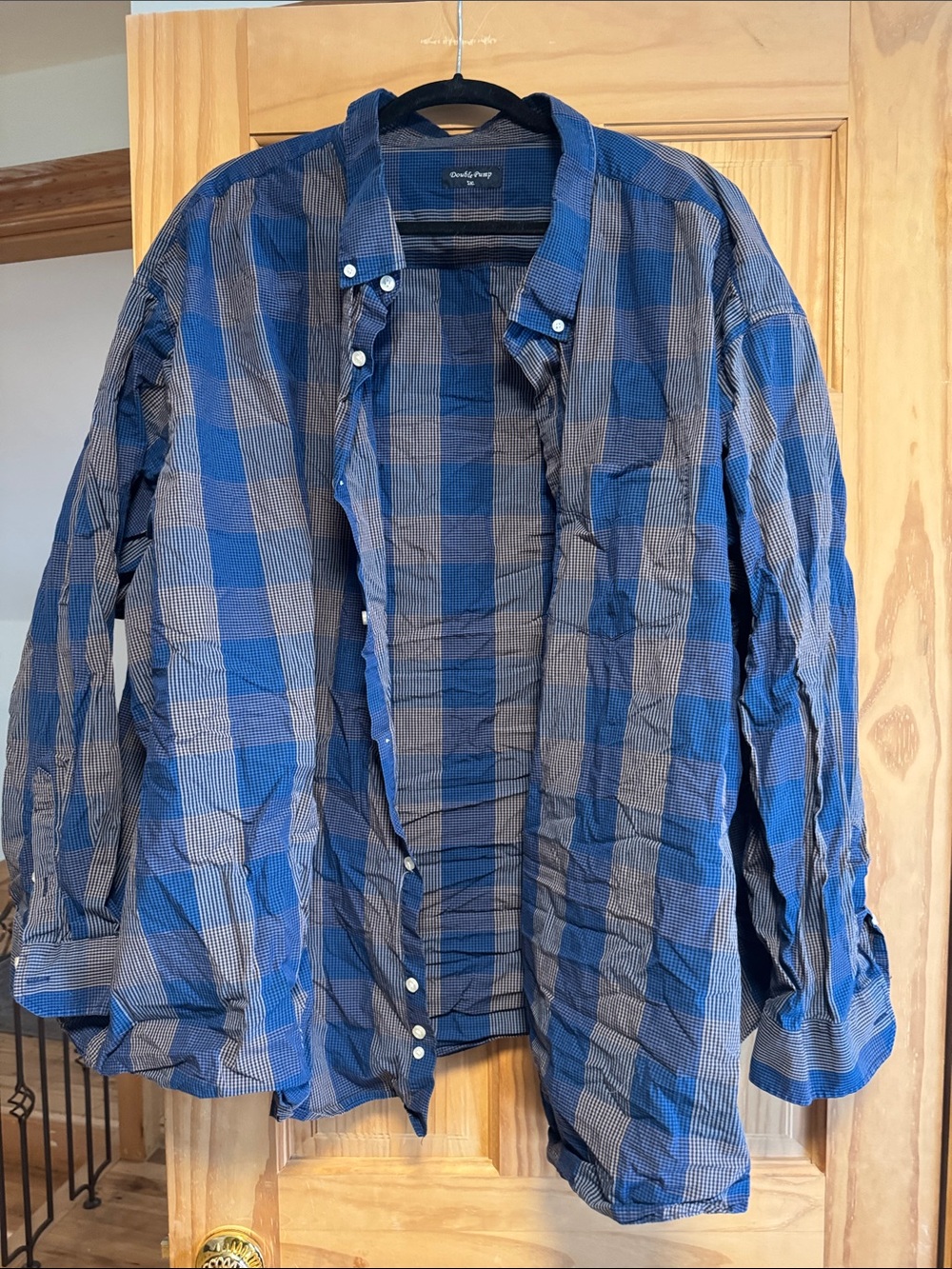 Goodfellow & Co Navy and Gray Plaid Lightweight Shirt Jacket